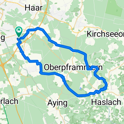 Kloster Zinneberg über HöSi, Glonn und Steinsee, Harthausen zurück