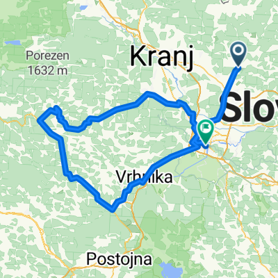 Kamnik-Ljubljana-Vrhnika-Logatec-Idrija-Cerkno-Franja-Gorenja vas-Škofja Loka-Ljubljana