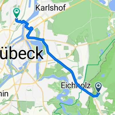 Am Grenzweg 39, Lüdersdorf nach Hochstraße 84, Lübeck