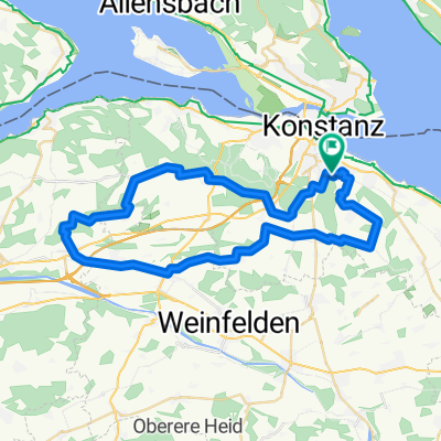 Rundweg kreuzlingen geplant über bikemap hufeisen