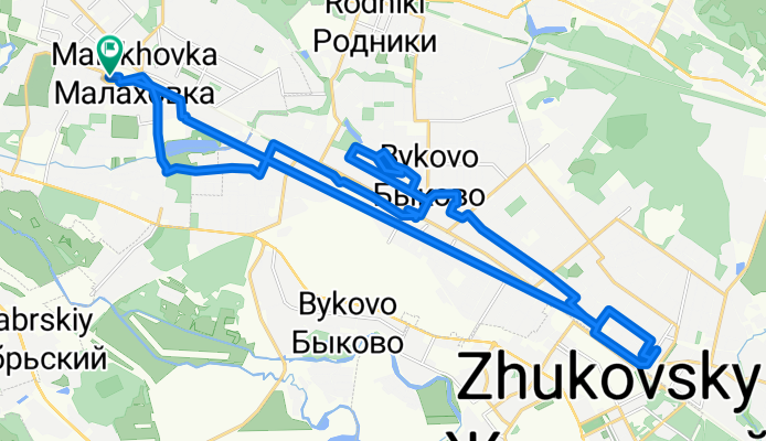 От Безымянный тупик 6, Малаховка до Безымянный тупик 3, Малаховка