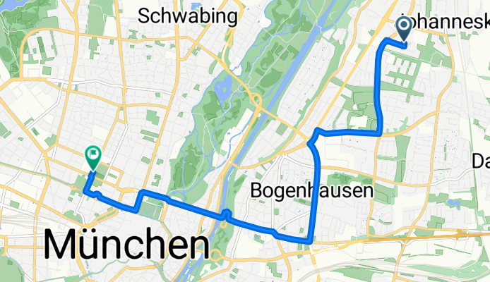 Spilhofstraße 18, München nach Arcisstraße 21, München