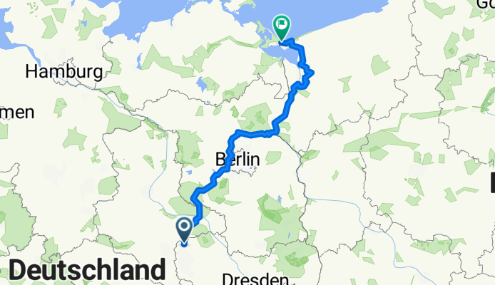 Radtour von Delitzsch nach Swinemünde