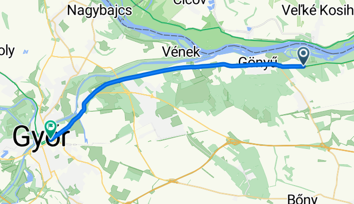 EuroVelo 6 - Magyarországi szakasz - Győr–Komárom