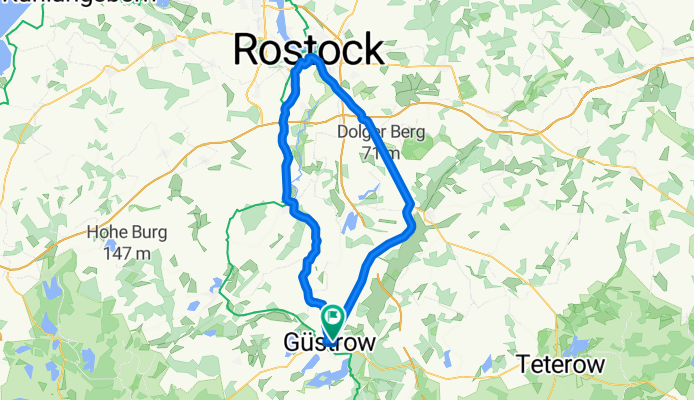 Güstrow-Schwaan-Rostock-Laage-Güstrow