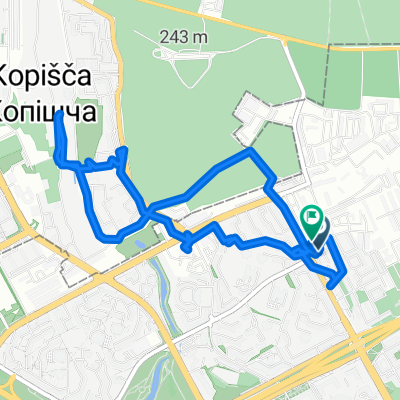 Острошицкая улица, Минск до Острошицкая улица, Минск