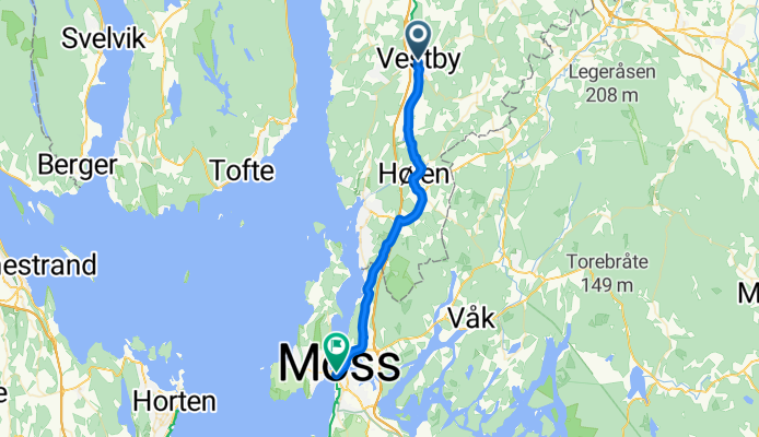 Nasjonal sykkelrute 7: Moss – Vestby