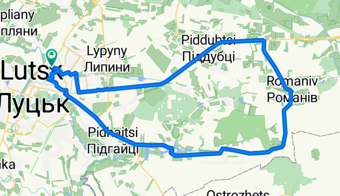 вулиця Арцеулова 14, Луцьк to вулиця Арцеулова 10, Луцьк