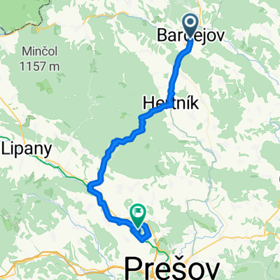 BJ- Hertník- s. Čergov- Lysá- Sabinov - Šariš. hrad