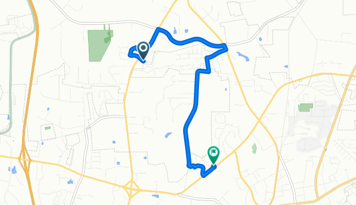 Route to Burrito Loco