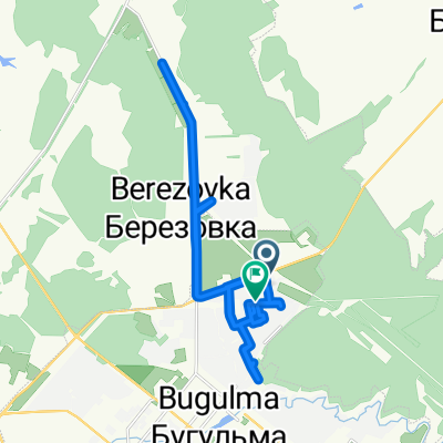 От улица 2-я Профсоюзная 46, Бугульма до Международная улица 16, Бугульма