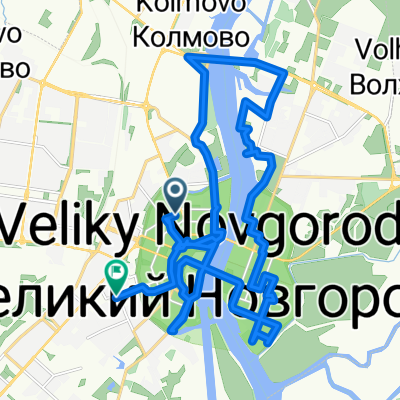 От Стратилатовская улица 9Б, Великий Новгород до Прусская улица 23, Великий Новгород