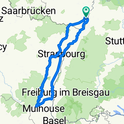 Route Kuhardt-Weißenburg-Straßburg-Fr.Weinstraße-Kuhardt