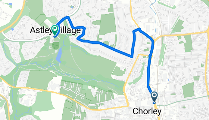 Chorley Station to Astley Hall