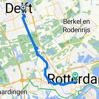 Route to Rotterdam Centraal Train Station