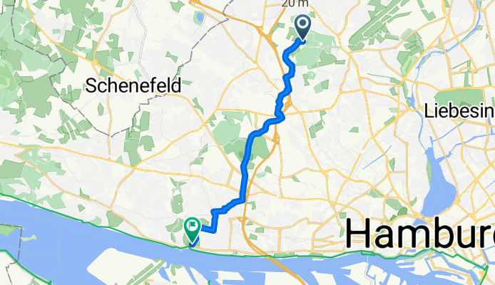 Route zu Teufelsbrück
