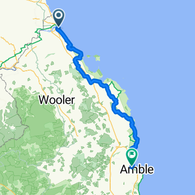Route to Warkworth Castle