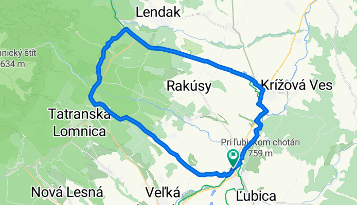 KK-Tat.Matliare-Č.Voda -Tat.Kotlina- Spiš.Belá