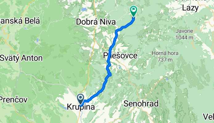 Krupina-Kopanice- Bzov. Lehôtka- Sása- Lomno