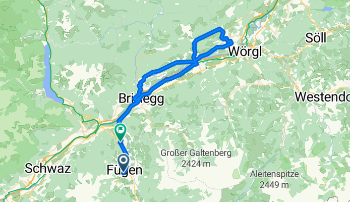 Richtung Kufstein auf kleinen Straßen