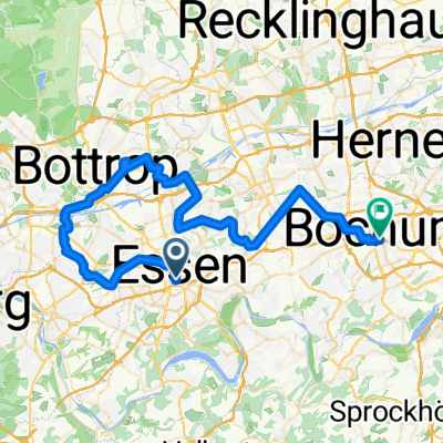 von Essen nach Bochum über Tetraeder Bottrop