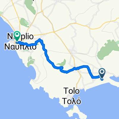 Route nach Nafplio