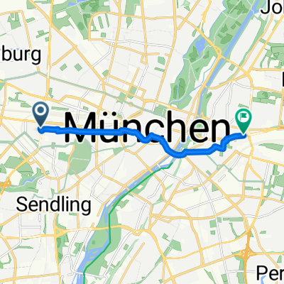 Route nach München