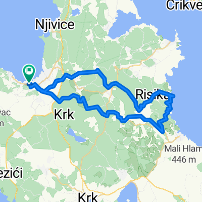 Route in Malinska Grič - Rasopasno-Plaža Risika- Garica-GričDubašnica