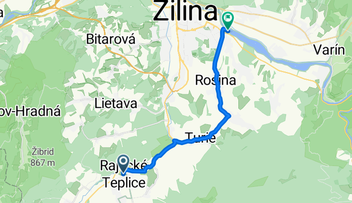 Rajecké Teplice - Žilina (vodné dielo)