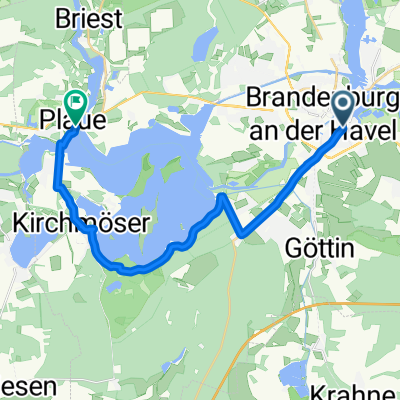 Route zu Schloss Plaue