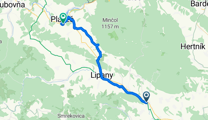 SB- Lipany- Kamenica- Ľubotín- Plaveč (hrad)