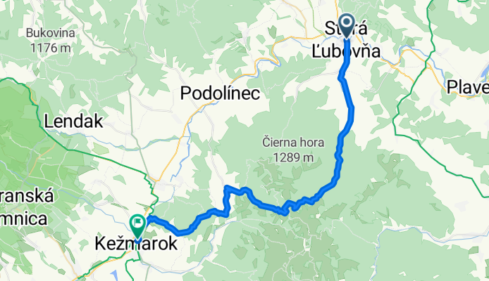 St.Ľubovňa- M. Václavák- Zlatná- Kežmarok