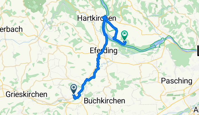 Eichenstraße, Wallern an der Trattnach nach Badeseestraße, Feldkirchen an der Donau