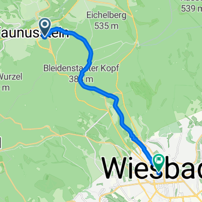 Am Lauterbach, Taunusstein nach Bertramstraße, Wiesbaden