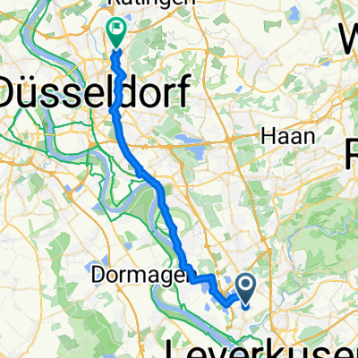 Rheindorfer Straße, Langenfeld (Rheinland) nach Masbergweg, Düsseldorf