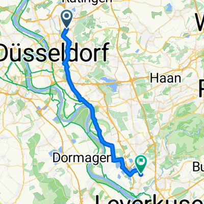 Hördtweg, Düsseldorf nach Rheindorfer Straße, Langenfeld (Rheinland)