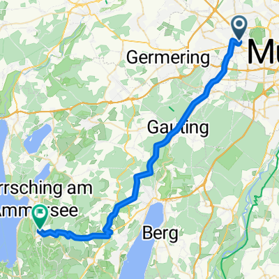 Pasing - Würmtal - Maising - Andechs 38,4km 422hm