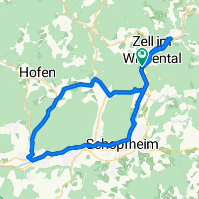 Zell-Hausen-Enkenstein-Kleines Wiesental-Weitenau-Steinen-Schopfheim-Hausen-Zell