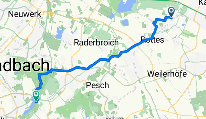 Waldstraße, Kaarst nach Süd, Mönchengladbach