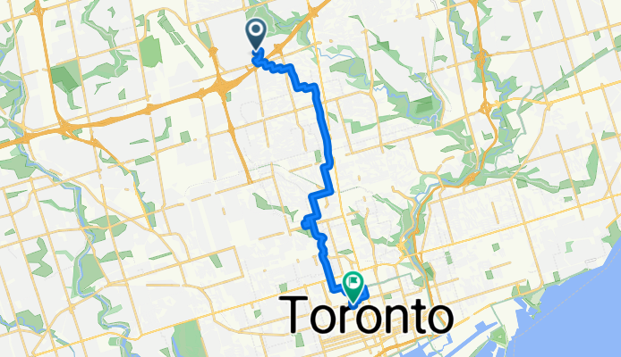 Southgate Ave, Toronto to University Ave, Toronto