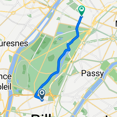 Rue Roland Garros, Boulogne-Billancourt à Avenue du Roule, Neuilly-sur-Seine