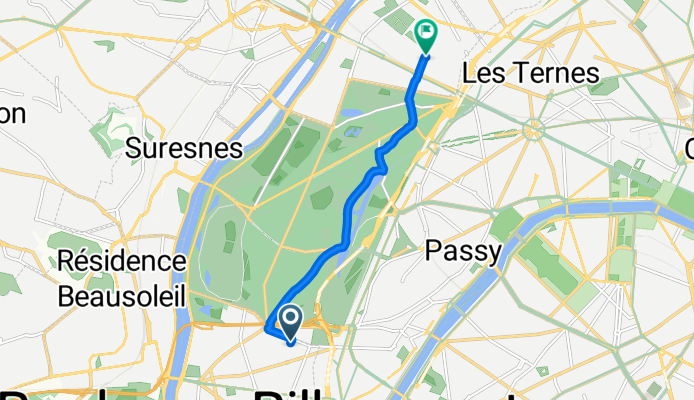 Rue Roland Garros, Boulogne-Billancourt à Avenue du Roule, Neuilly-sur-Seine