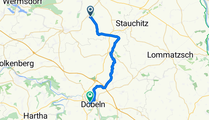 Am Teichdamm, Naundorf nach Friedrichstraße, Döbeln