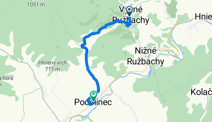 Vyšné Ružbachy - Panské Lúky - Podolínec