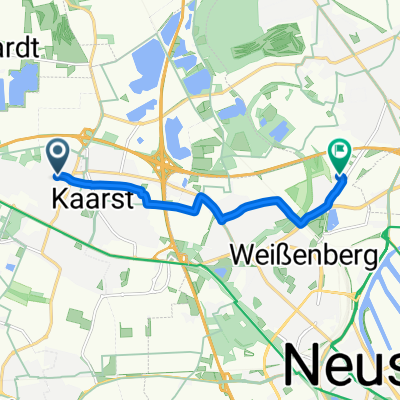 Jahnstraße, Kaarst nach Bataverstraße, Neuss