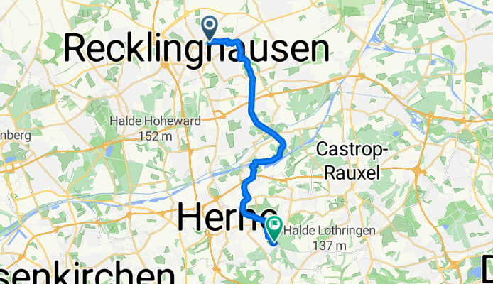 Westerwaldstraße, Recklinghausen nach Gysenbergstraße, Herne