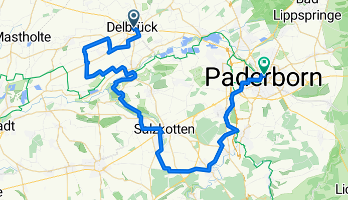 Paderbornerlandroute Delbrück - Borchen