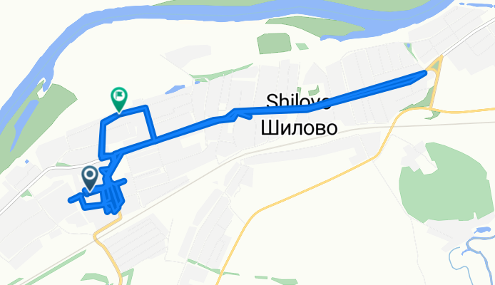 Шилово до Озёрная улица, Шиловский район