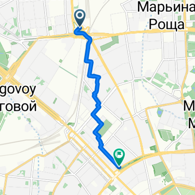 площадь Савёловского Вокзала, Москва до 1-я Тверская-Ямская улица, Москва
