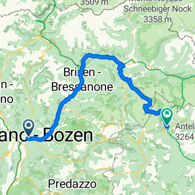 Via Laurin, Bolzano to Via Guglielmo Marconi, Cortina d'Ampezzo